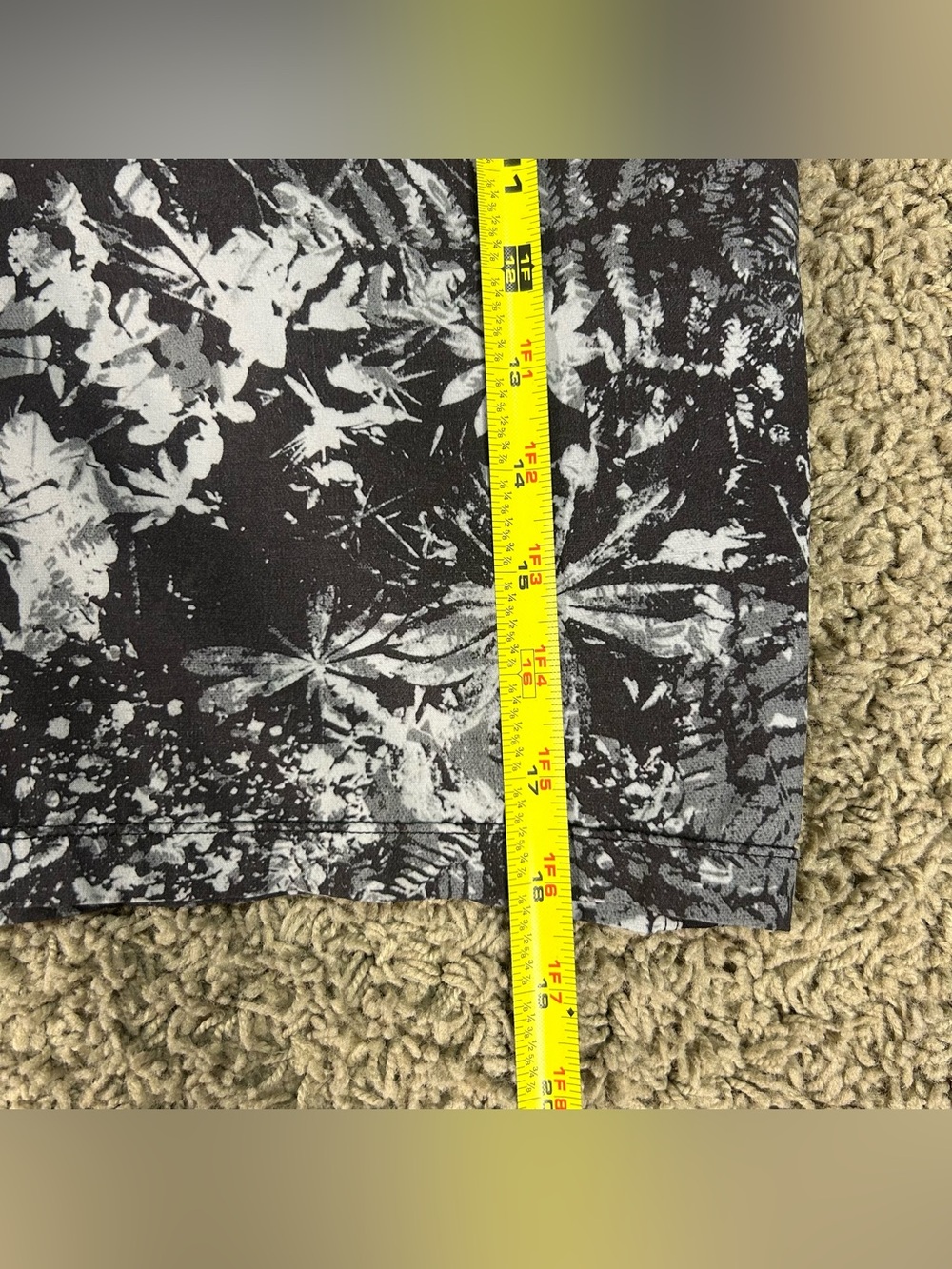 Lululemon Current State Shorts Mens Large 9" Canopy Ice Black Tropical Elements - Picture 8 of 9